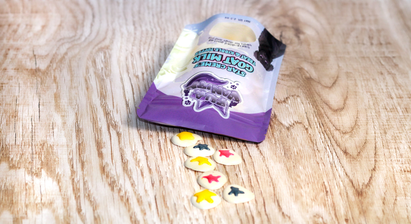 Star Creme's 100% Goat Milk Treats – Single Ingredient, Natural Snack for Cats and Dogs