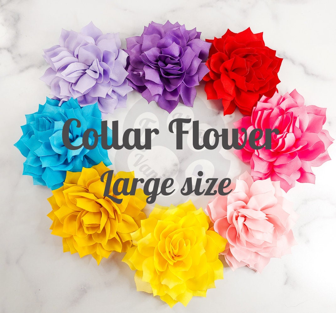 Dog Collar Flowers Multiple colors - Large size