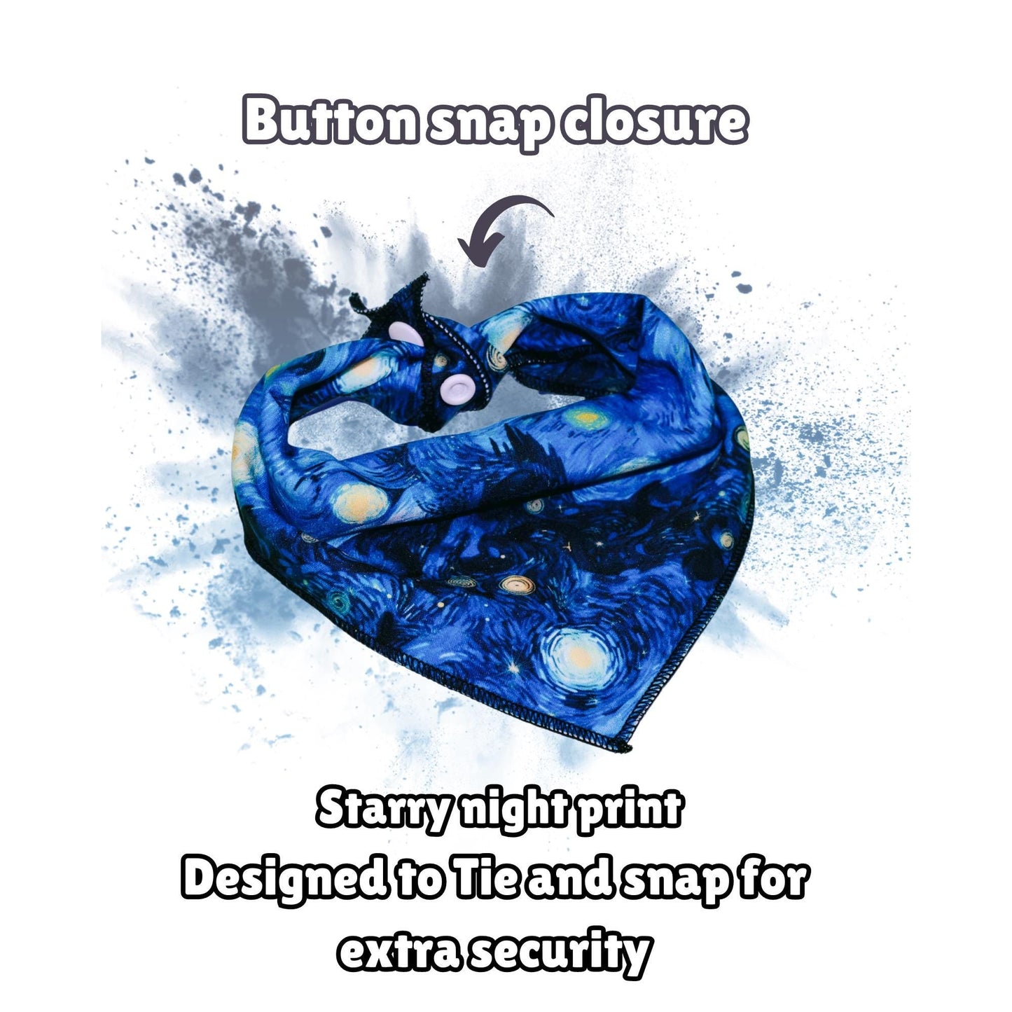 Starry Night - Bandana Tie and Snap