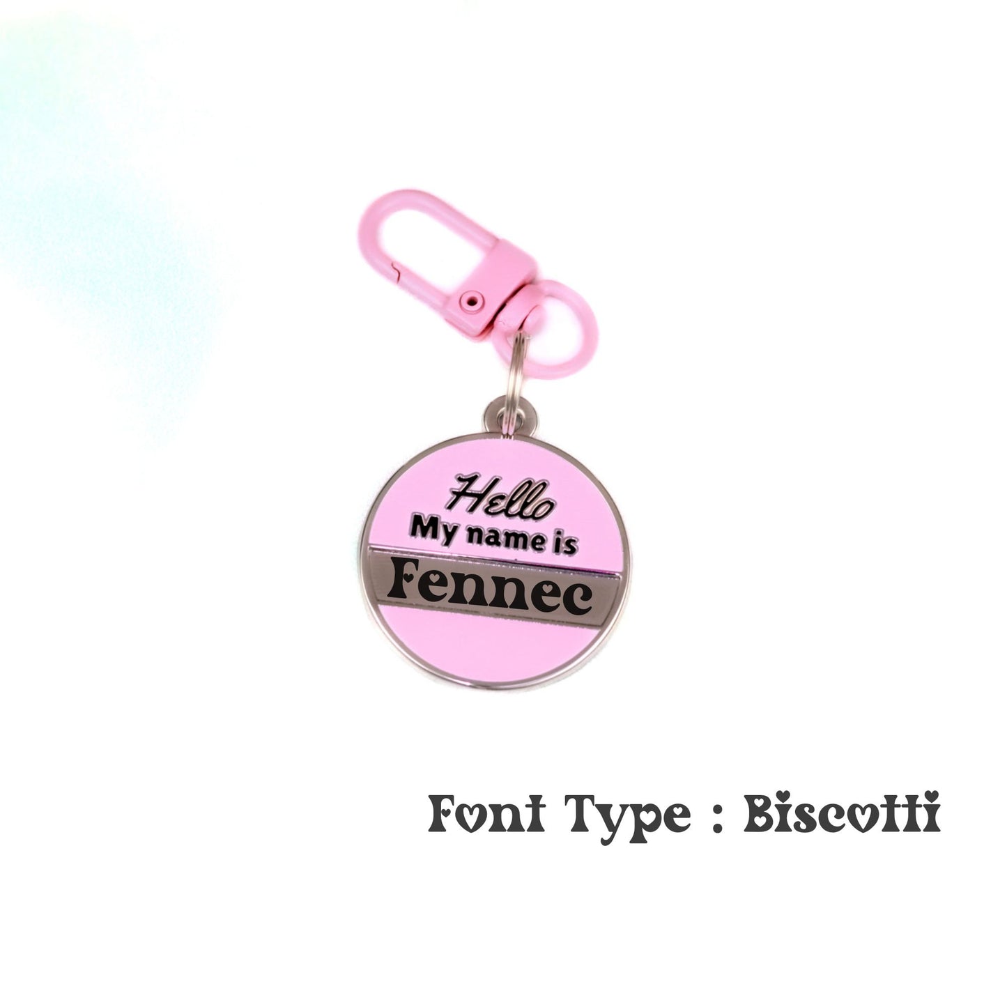 Pink Pet Tag - Hello! My name is _