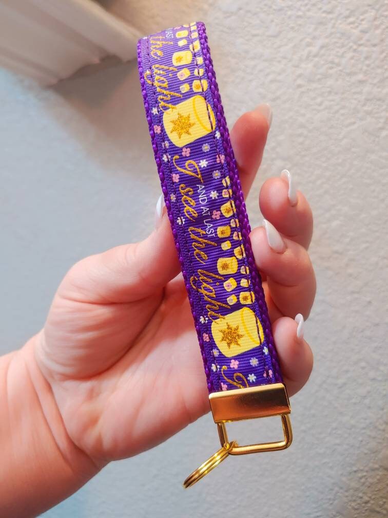 Sun Princess , Tangled ,Rapunzel, Pascal, Keychain, Key Fob, Keychain, Wristlet, Purse keychain, Car accessories