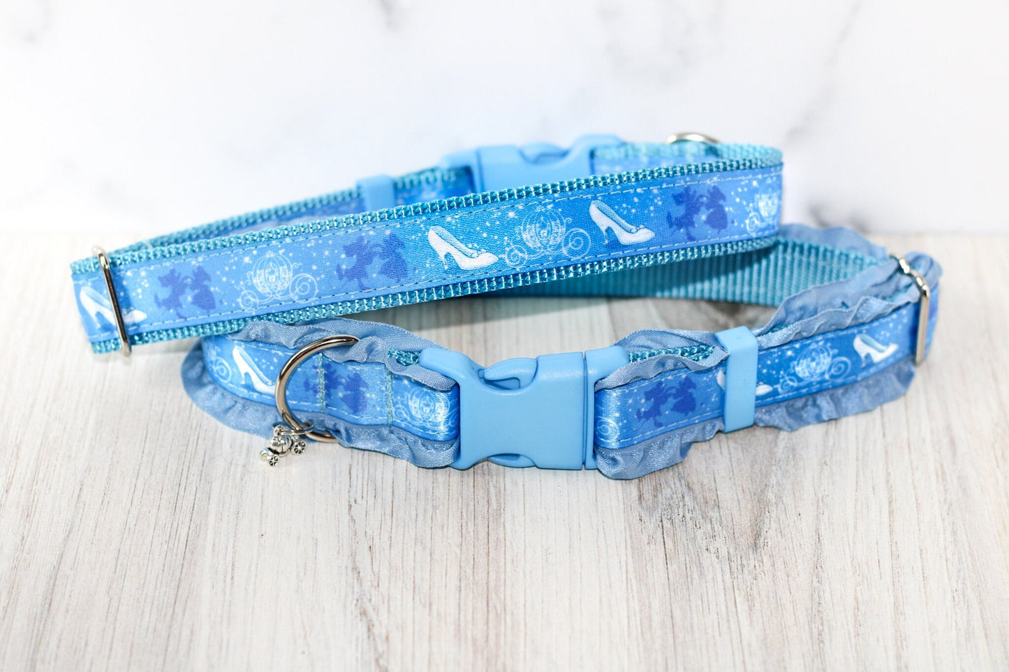 Glass slipper princess ,Girly Dog collar,Princess dog collar ,Cinderella collar for dogs and cats, Wide Cat collar