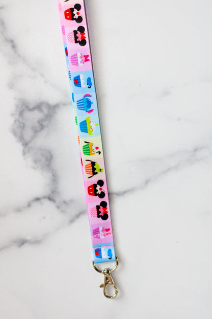 Cupcake Snacks,lanyard,Badge holder,cupcakes,Breakaway lanyard,lanyard,Teacher lanyard,Lanyard for keys