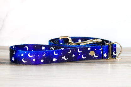 Midnight Moon Leash, Dog Leash, Moon and star Leash, Galaxy Leash, Celestial leash , Witchy dog , Pet accessories , Leash