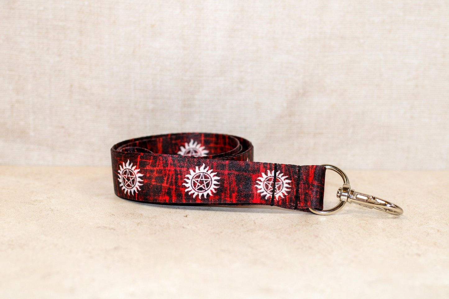 Supernatural lanyard , Supernatural keychain, Supernatural gift, Supernatural , Pentagram, personalized gifts