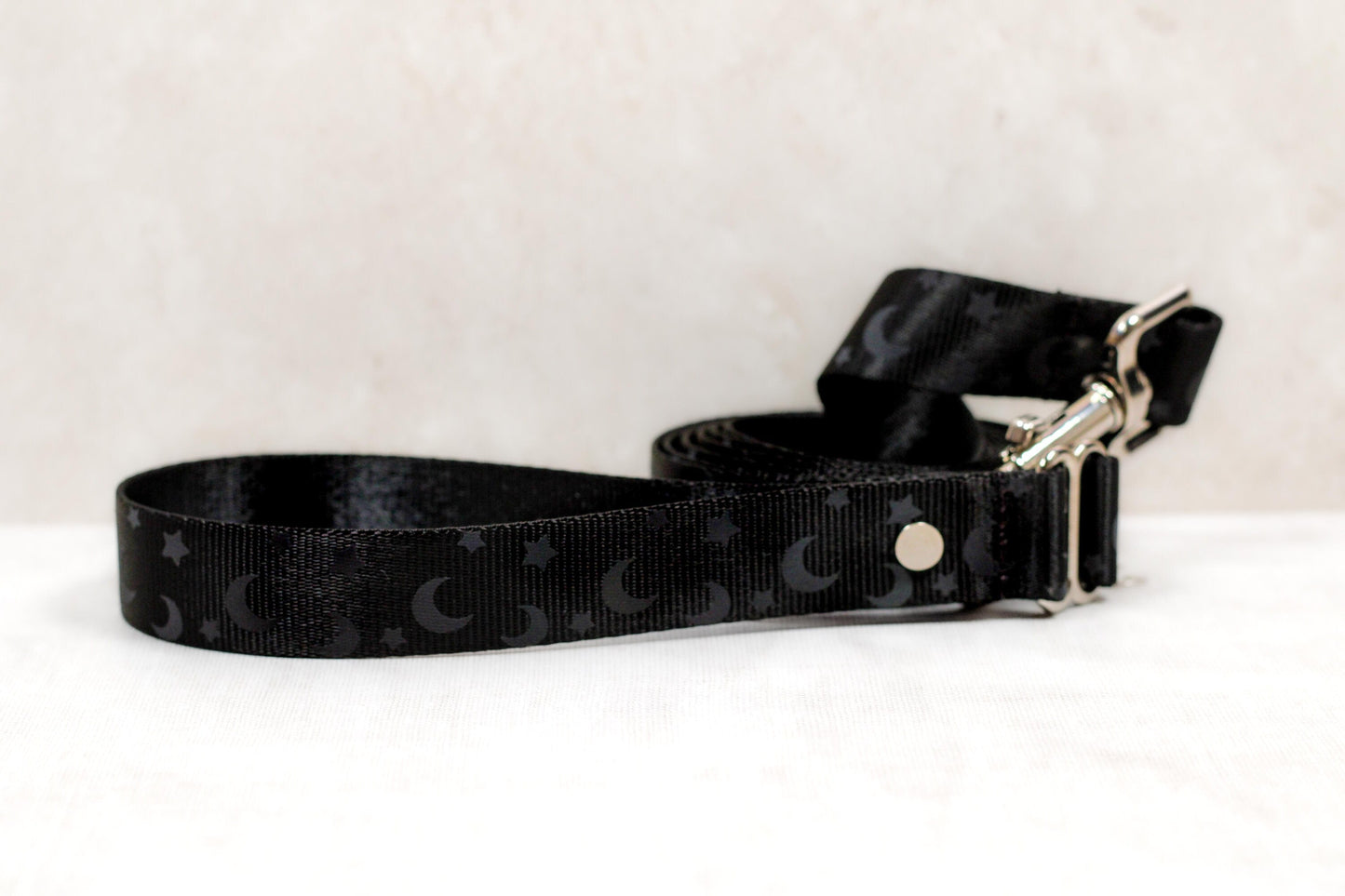 Galaxy leash, Moon and star leash, Reflective leash, Safety leash,Silver High vis