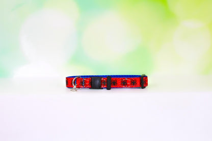 Spidey Collar, Spiderman Dog collar, Comic pet gear ,Superhero collar ,Wide Cat collar, Boy dog collar,