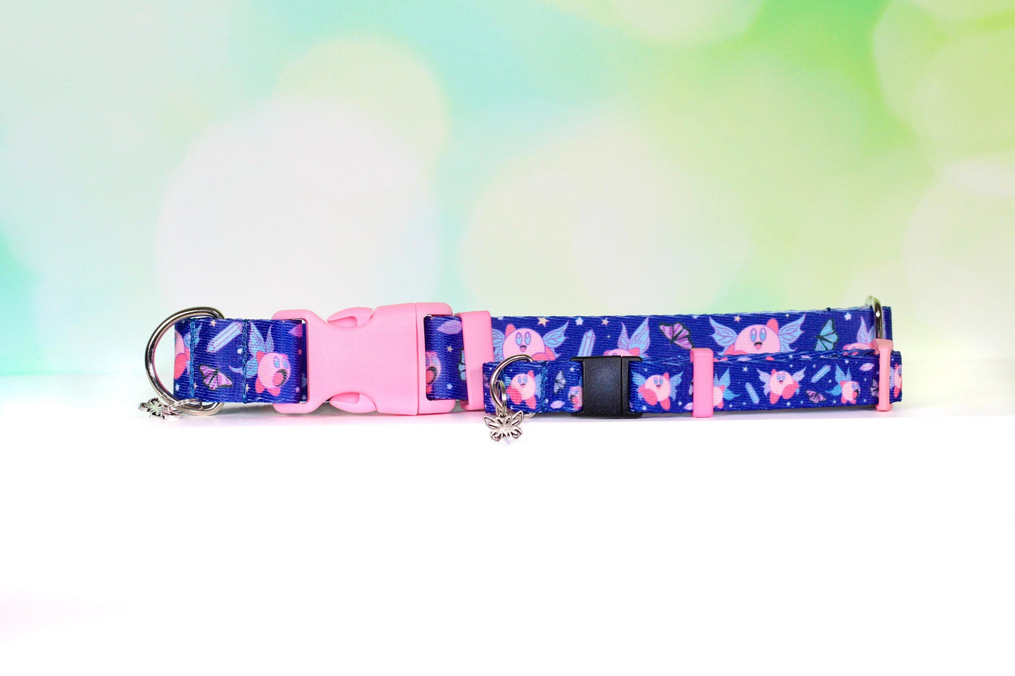 Kirby dog collar, Fairy Kirby, Breakaway Cat collar, Anime pet collar, Gamer collar,