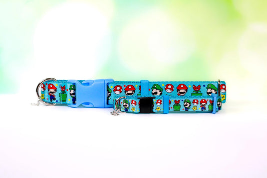 Mario dog collar,Anime dog collar,Yoshi and mario, Super Mario dog collar ,Wide Cat collar, Gamer pet collar