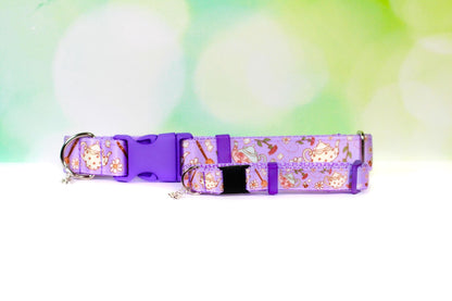 Tea party dog collar, Bee's and tea, Girly dog collar, Cute dog collar, Cat breakaway tea collar, Girly cat collar