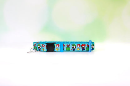 Mario dog collar,Anime dog collar,Yoshi and mario, Super Mario dog collar ,Wide Cat collar, Gamer pet collar