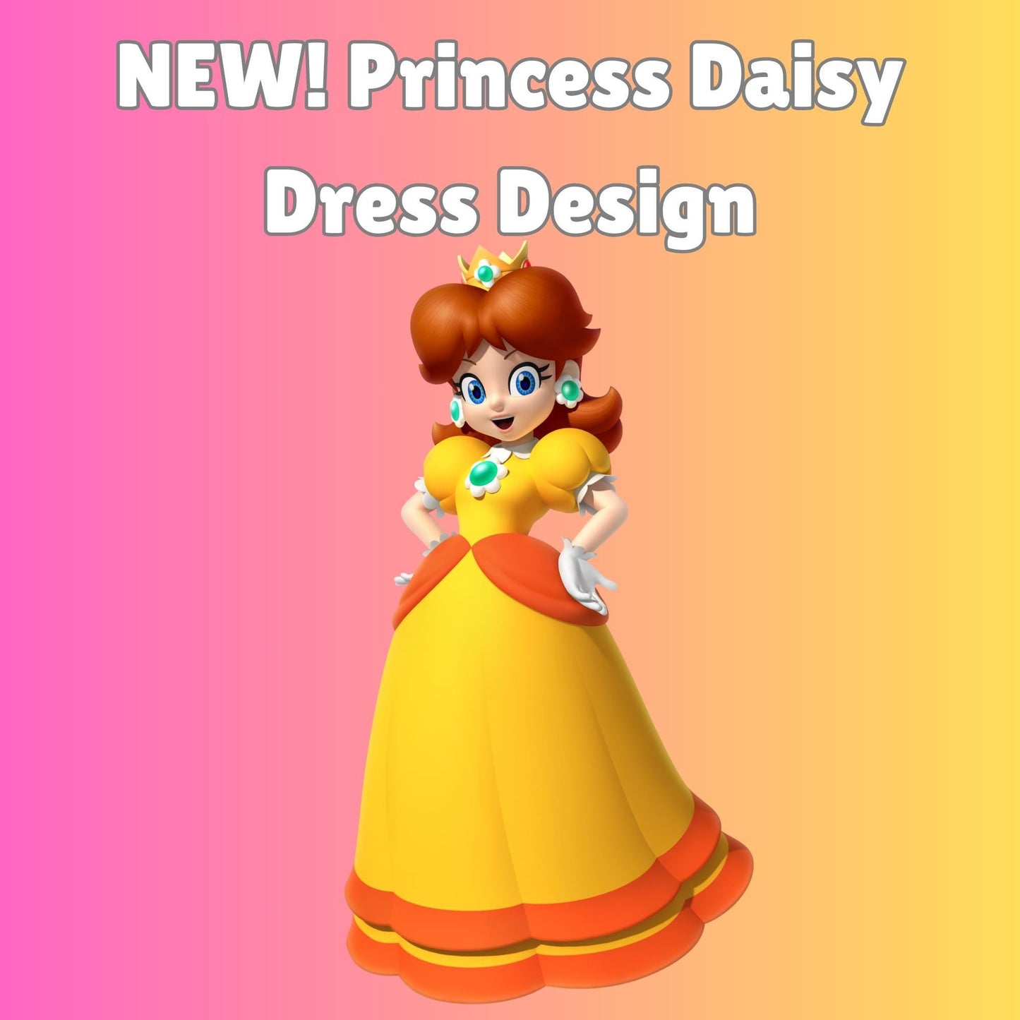 Princess Daisy collar, Mario princess dog collar, Princess cat collar, Breakaway cat collar, Daisy dog collar, Anime collar