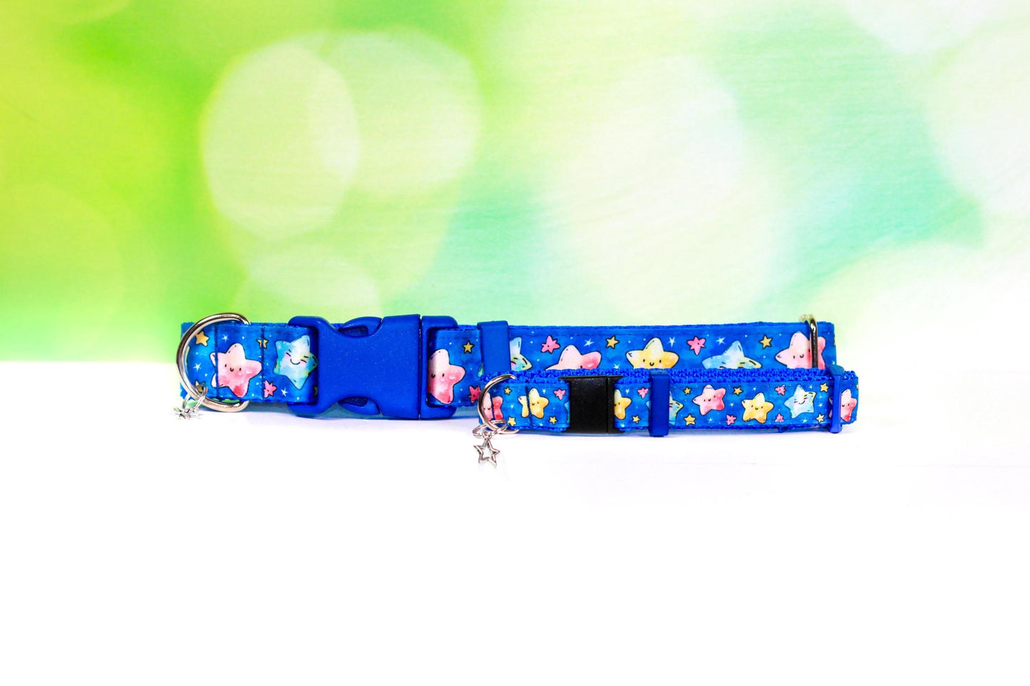 Star dog collar, Cat star collar, Blue star collar, Pretty colored star collar, Boy dog collar,Blue male cat collar