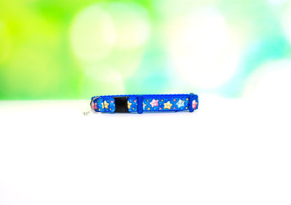 Star dog collar, Cat star collar, Blue star collar, Pretty colored star collar, Boy dog collar,Blue male cat collar