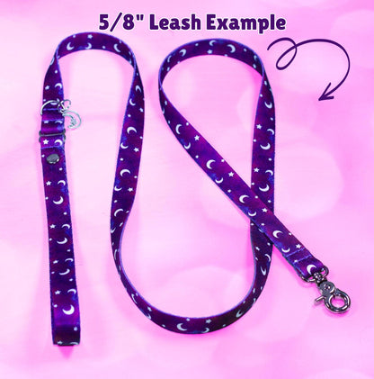 Purple Galaxy Leash, Moon and Star , Dog leash, Purple star leash