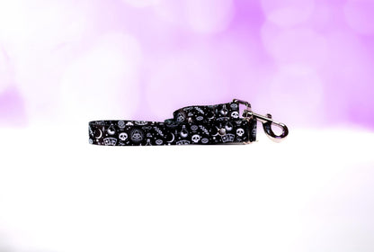 Moon and star dog leash, Tarot dog leash, Witchy leash, Skull leash, Spooky dog leash, Halloween