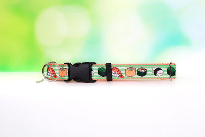 Sushi Collar, Food Dog Collar, Fish cat Collar, Ocean Dog Collar, Anime dog collar, Sushi Cat collar, Cute puppy kitten collar