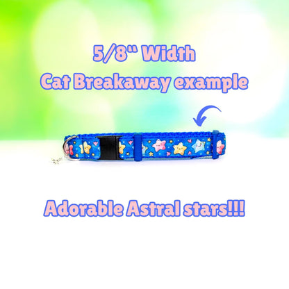 Star dog collar, Cat star collar, Blue star collar, Pretty colored star collar, Boy dog collar,Blue male cat collar