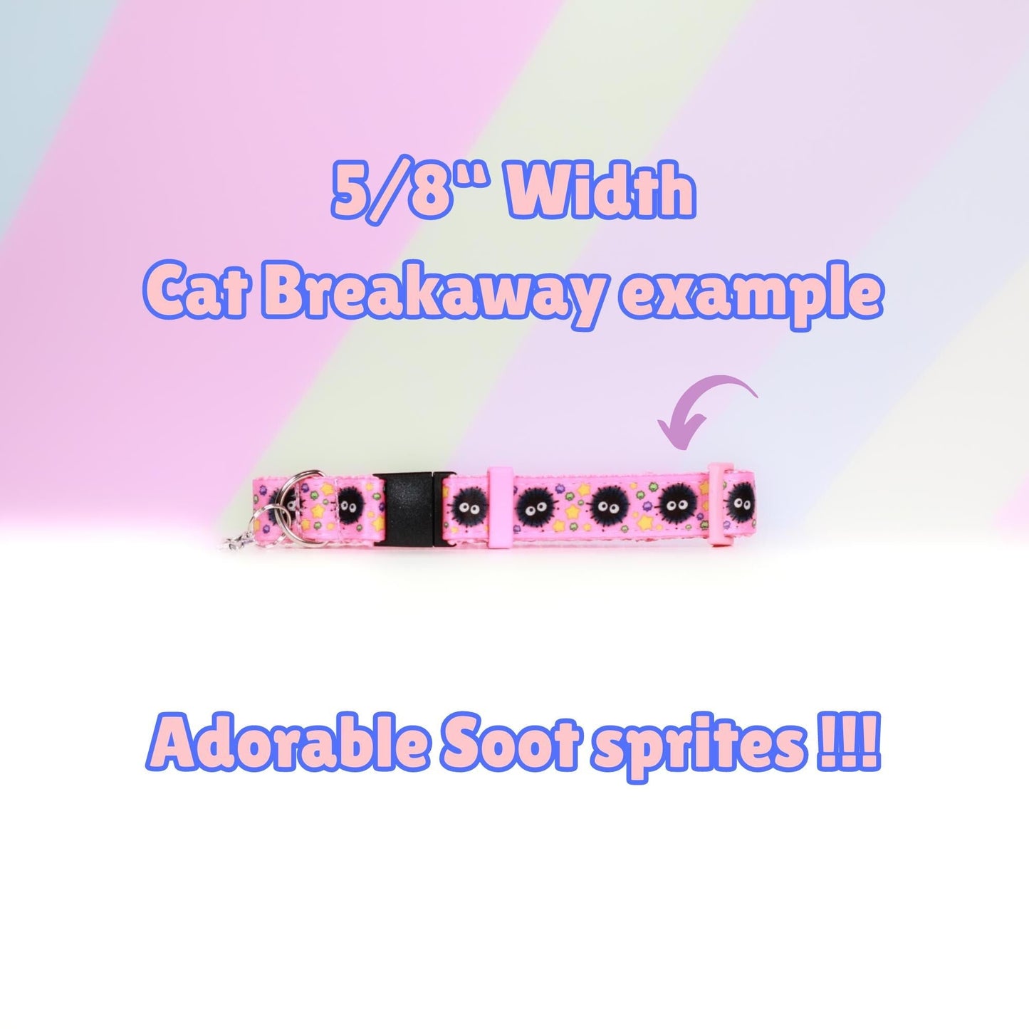 Pink girly sprites, Pink dog collar, Anime cat collar, Dog Anime collar, Cute girly collar