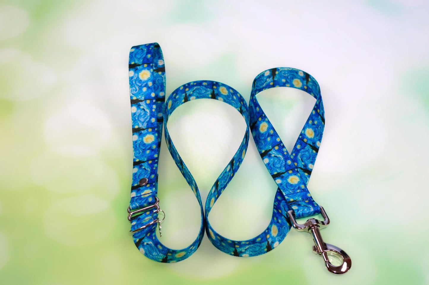 Starry Night Leash, Dog Leash, Van Gogh art leash, Short leash,Multiple lengths