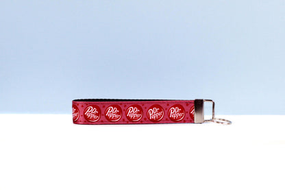 Dr pepper key fob, Soda keychain, Wristlet, car accessories, Purse keychain, Wallet strap,Key holder