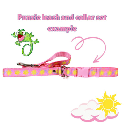 Punzie leash, Rapunzel sun, Princess rapunzel, Pink sun leash, Purple sun leash,Dog leash